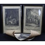 After Sigmund Freudeberg (Swiss 1745-1801) Set of four French copper engravings by Therèse