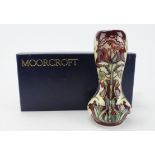 Moorcroft 'Masquerade' vase signed WM 2000. Boxed. 1st quality. Height 15.5cm approx.