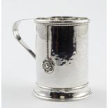 Arts & Crafts silver Christening mug by Amy Sandheim Ltd., good hallmarks A/S London, 1934. Weighs