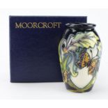 Moorcroft 'Avalon' vase by Sian Leeper. Boxed. 1st quality. Height 10.5cm approx.