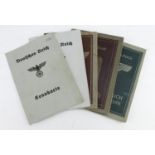 Civilian & Work Organisation Pass Books - various (5)
