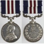 Military Medal GV named (2168 Sjt J Lomas 9/R.Fus). L/G 1/9/1916. RP/No 0137/2796 (July 1916 Somme