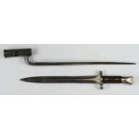 Bayonets - Socket bayonet East India Pattern 1844, retaining spring officially riveted upside