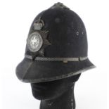 Policeman's WW2 period helmet with Somerset Constabulary kings crown badge.