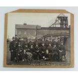 Police interest - superb group photo 'Officials North Riding and Metropolitan Police at Wath Main