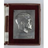 German Adolf Hitler plaque in fitted presentation case.