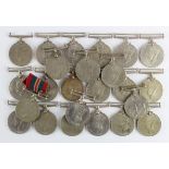 WW2 1939-45 War Medals (x24) one damaged