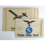German Factory armband for the Fieseler Werke Kassel plus full page advert.