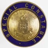 Police - Brighton Police, WW1 Special Constable brass & enamel badge - Maker J.R. Gaunt, London, has