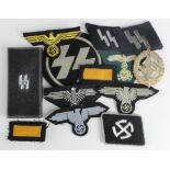 German Nazi SS insignia small collection misc items.