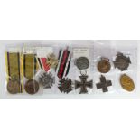 World medals various - Austria Medal for the War of 1873 (x2), Bulgaria Cross of Bravery with Swords