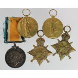 1915 Star & Victory Medal (18421 Pte T Gibson ASC), 1915 Star & Victory Medal (3557 Pte T Gibson L.