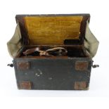 British Army WW1 "Fullerphone" in its wooden transit box, inside stamped "S.B. & Co Ltd