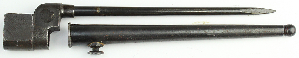 Bayonet, a No4 MkII by Prince-Smith & Stells in its steel scabbard, GC overall
