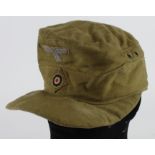 German Afrika Korps cap, Army, maker stamped.