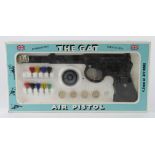 Air Pistol "The Gat" .177 Cal. In its box of issue with darts, corks, pellets. Made by S/R