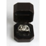 German Nazi silver Waffen SS "Kanteen" Skull Ring. So called as they were sold in their Regimental