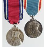 Coronation Medal 1937, and Jubilee Medal 1935, both unnamed as issued. (2)