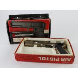 Air Pistols - .177 Cal 18 Shot BB repeater, in box of issue. Plus .177 Cal G.10 De Lux Model, nickel