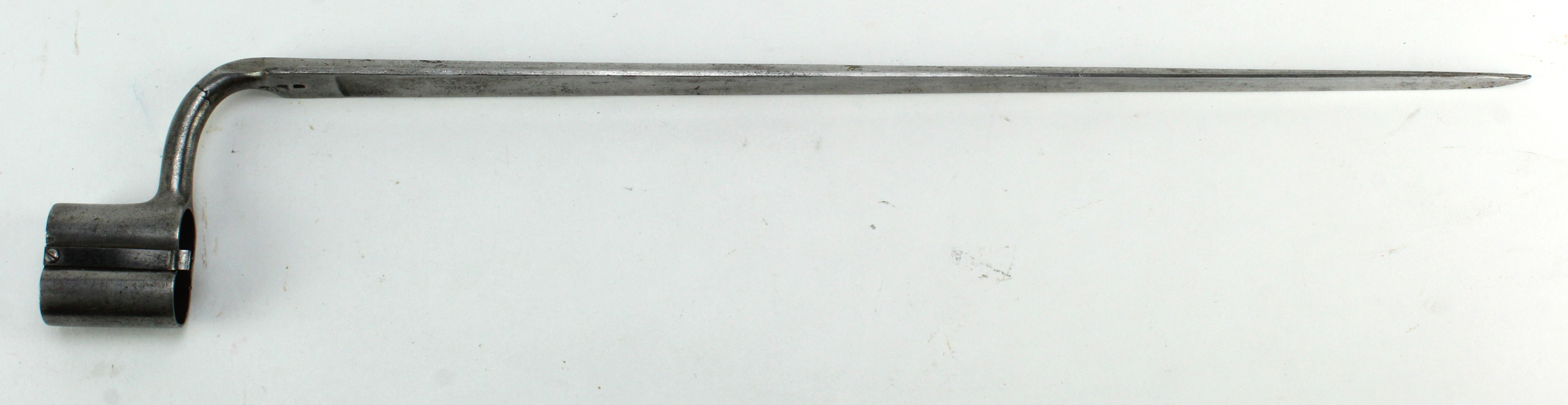 Bayonet for a double barrelled gun, possibly for Napoleons Sicilian Guard. Blade maker marked.