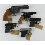 Black pistols - ME Magnum (broken hammer). Italian Precise 880. Jelly (no mag) x2. Slavia (Czech) no