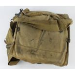 WW2 early pattern gas mask and bag. Gas mask dated 10-12-37 the bag stamped Maple 1938 and GPO on