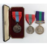 CSM QE2 with Cyprus clasp (23279929 Gnr T McHugh RA). Imperial Service Medals QE2 (Albert John