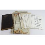 Military ephemera inc eleven menus for The Artists Rifles Sergeants Mess etc from 1926 to 1938, many