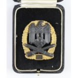 German General Assault badge for "75" Engagements by JFS in fitted case.