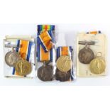 BWM & Victory Medals - 486725 Spr F Grantham RE. 285059 Spr S Wilson RE. 288609 Spr H Hawkins RE.