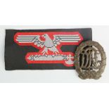 German Nazi sports badge and cloth badge.