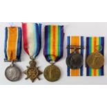 BWM & Victory Medal (267740 Pte C T Taylor Notts & Derby Regt) served 2/7th Bn. With 1915 Star