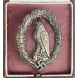 German Retired Pilots badge, an over sized example in fitted case.