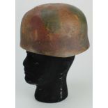 German Parachutists helmet, camo paint, many interesting details marked to liner and interior.