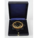 German Cross in Gold maker stamped G Brehmer Markiieukirchen in fitted case with late war award