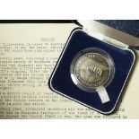 British Commemorative Medal, hallmarked silver d.39mm, 25.79g: 1000th Anniversary of the Storming of