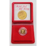 Half Sovereign 1980 Proof FDC cased as issued