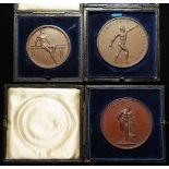 British Sports Medals, bronze d.44-51mm (3): Late Victorian gymnastics medals to C.J. Little,