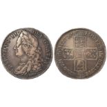 Halfcrown 1746/5 D.Nono, LIMA below bust, S.3695A, toned VF, countermarked with small initials I.N