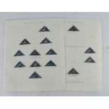 Cape of Good Hope - a study of the De La Rue 4d triangles, many fine three margin examples,