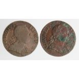 Contemporary Forgery George III Halfpennies (2) 1774 and 1775, Fair-Fine.