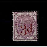 GB - 1880-83 3d on 3d lilac, very fresh mint, large part o.g. deep colour, SG159, cat £650