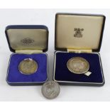 British Commemorative Medals (3): Prince of Wales Investiture 1969 Royal Mint large silver issue,