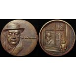 British Art Medal Society bronze medal d.103mm: Sir John Betjeman, by Peter Quinn 1985, numbered