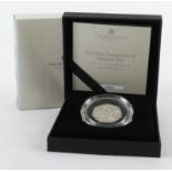 Fifty Pence 2021 "Decimal Day" Silver Proof Piedfort. aFDC boxed as issued