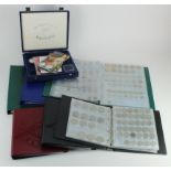 GB & World Coins, a collection in six albums and a Westminster case. Includes a few mini gold