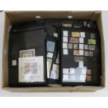 Banana box full of stamps on hagner sheets etc. Wide range incl priced dealers stock, much