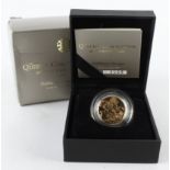 Sovereign 2013 BU as issued in a Royal Mint "60th Anniversary" box with certificate