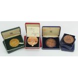 British Commemorative Medals (8) cased bronze 20thC, noted Royal Mint issues: Investiture of the