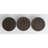GB "Cartwheel" Copper Twopences 1797 (3) F-GF